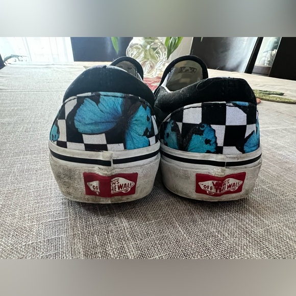 Vans size 6.5 with Blue Butterfly - Picture 7 of 9